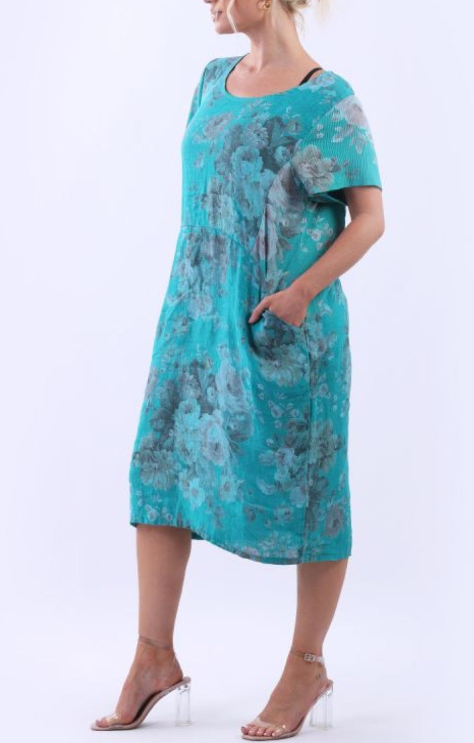 knee length dresses for ladies Verity Linen Dress