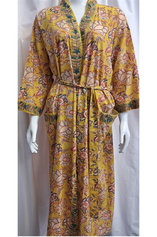 Anokhi Style Robe – Golden Yellow