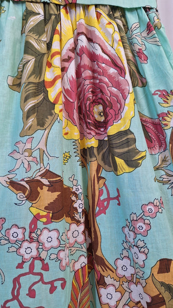 Bunches Floral Summer Dress Green Tea