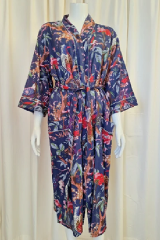 Bird of Paradise Robe Navy