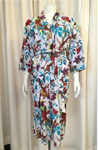Bird of Paradise Robe White