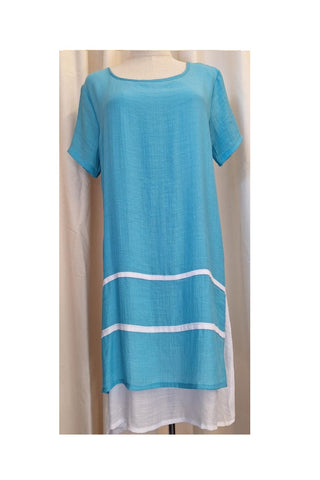 Stripe Dress Turquoise