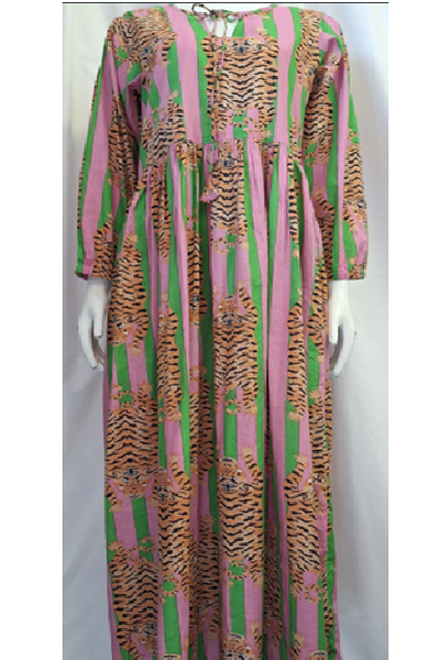 Tiger Print - Green and Pink