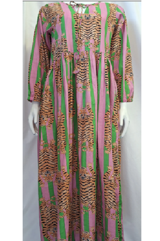 Tiger Print - Green and Pink