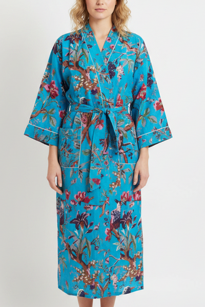 Bird of Paradise Robe Turquoise