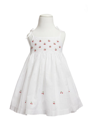 Cherry Smocked Dress, [product type], Lullaby New Zealand