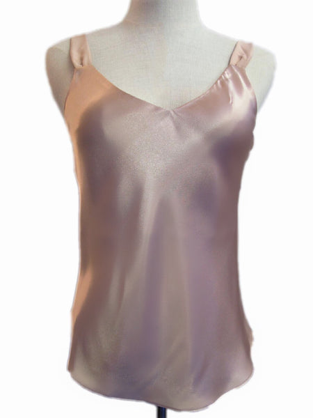Silk Camisole Dusky Pink, [product type], Lullaby New Zealand