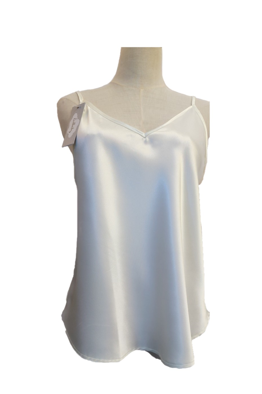 Silk Satin Camisole White Lullaby New Zealand