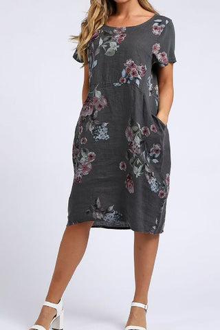 chinese dress ladies Maxi linen dress AGRA in White